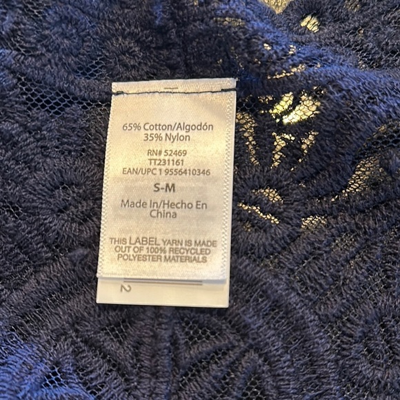 Elegant Navy Lace Kimono Swim Cover Up Duster NWT - Picture 8 of 9